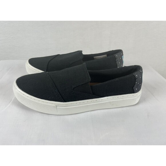 TOMS Luca Slip-on Women’s Size 6.5 Black Fabric NEW WITH TAGS - Picture 4 of 9